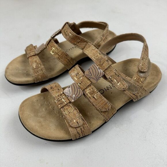Vionic Amber Women's Tan Brown Leather Strappy Sandals Sz 7 44AMBER/TVW1275 $89 - Picture 2 of 9